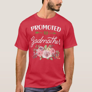 Blommigt Främjade Godmoder Gravid Meddelande B T Shirt