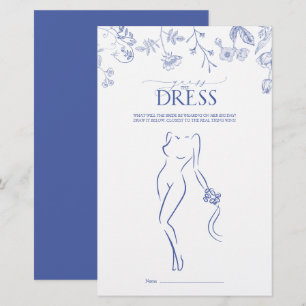 Blommigt Fransk Blå och vit Möhippa spel