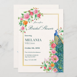 Blommigt fredsock inbjudningskort för möhippan