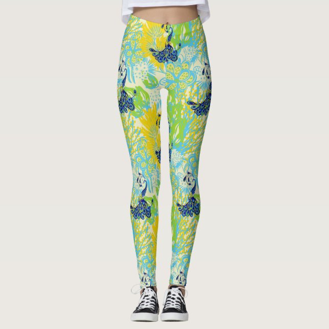 blommigt fredsock leggage leggings (Framsida)