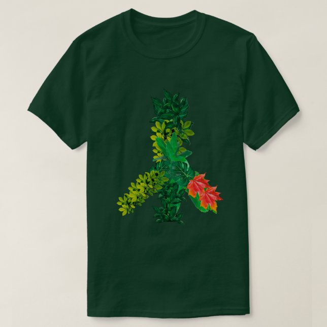 Blommigt Fredstecken T-Shirt (Design framsida)