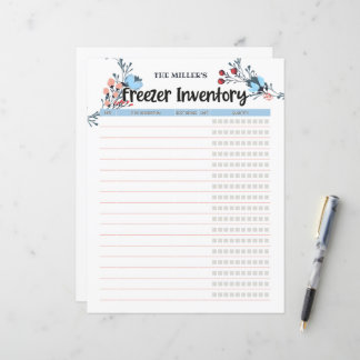 Blommigt Freezer Inventory Blue