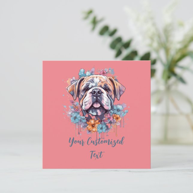 Blommigt Frenzy Bulldog: Naturens embrace (Stående Fram)