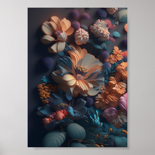 Blommigt Frenzy Poster (Framsidan)