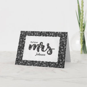 Blommigt Fru Möhippa Card för Shower Kort
