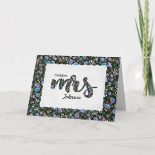 Blommigt Fru Möhippa Card för Shower Kort