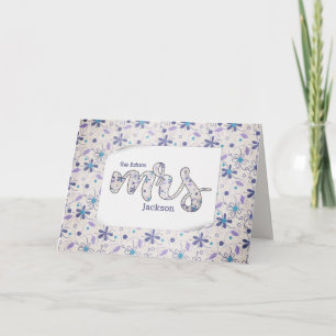 Blommigt Fru Möhippa Kort