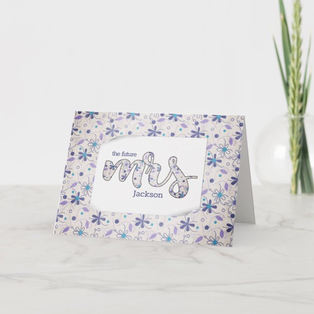 Blommigt Fru Möhippa Kort (Framsida)