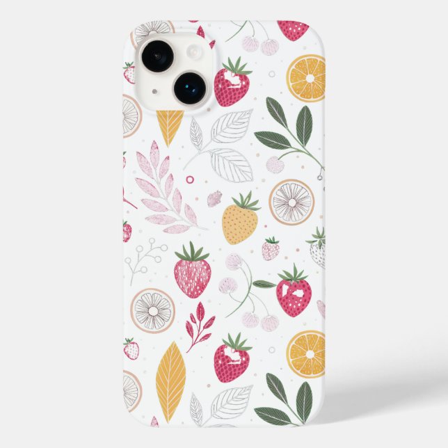 "Blommigt Fruit Botanical iPhone / iPad Case" (Baksida)