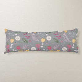 "Blommigt Fruit Mönster Decorative Body Pillow" Kroppskudde