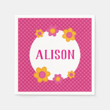 Blommigt Fuchsia plaid namn daisy