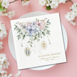Blommigt Funeral Catholic Rosary Memorial Pappersservett