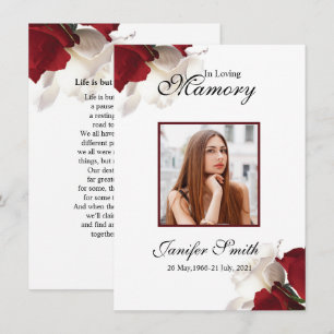 Blommigt Funeral Prayer Card