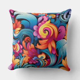 Blommigt Funkadelic Botanical Kudde