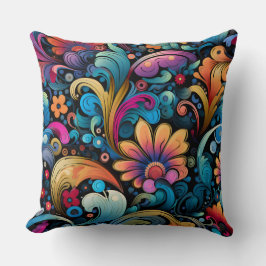 Blommigt Funkadelic Botanical Kudde