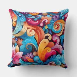 Blommigt Funkadelic Botanical Kudde