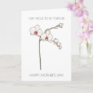 Blommigt Funny Mors dag-kort Kort