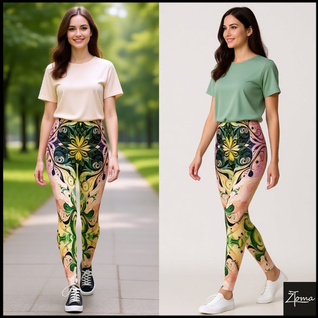 Blommigt Fusion Leggings (Skapare uppladdad)