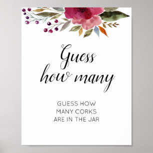 Blommigt Garanterar hur många Kork-Möhippor som sp Poster