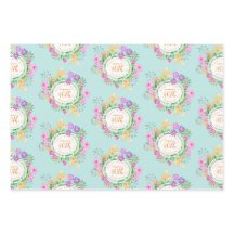 Blommigt Garden Aqua