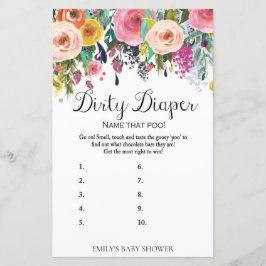 Blommigt Garden Baby Shower Game PRINTED