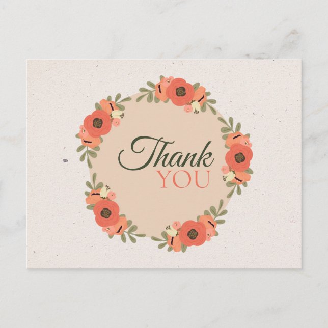 Blommigt Garden bröllopsdag Vykort (Framsida)