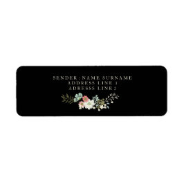 Blommigt Garden bröllopsReturetiketter Returadress Etikett