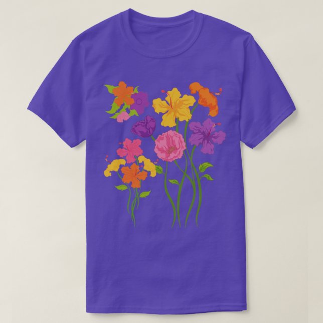 Blommigt Garden Flowers Plants Gardener Botanier T Shirt (Design framsida)