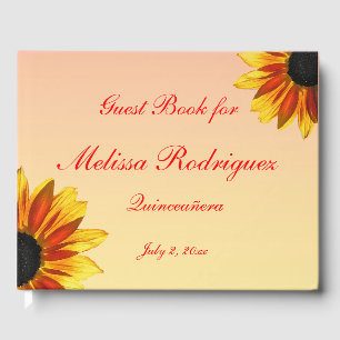 Blommigt Garden Flowers Quinceanera Guest Bok