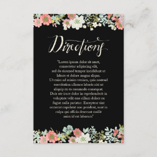 Blommigt Garden Gräns Bröllop-direktionskort Tilläggskort
