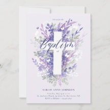 Blommigt Garden Lila Foliage Kor Baby-baptism