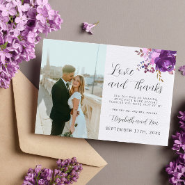 Blommigt Garden Lila Lilac Lavender Tack Kort