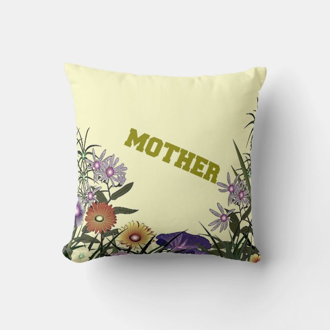 Blommigt Garden Mor Cushion Kudde (Framsida)