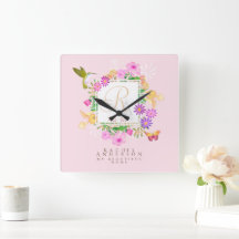 Blommigt Garden Rosa Monogram