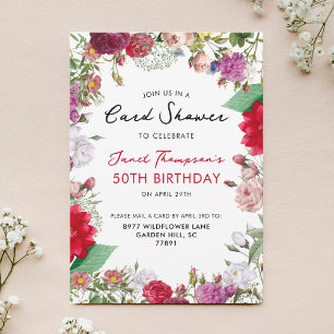 Blommigt Garden Shower by Mail Birthday Inbjudningar