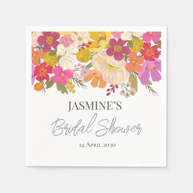 Blommigt Garden Summer Möhippa Pappersservett (Framsidan)