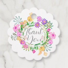 Blommigt Garden White Gåvor Etiketter