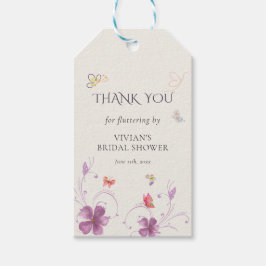 Blommigt Ge Me Butterflies Möhippa Favoriter Presentetikett