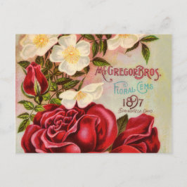 Blommigt Gem Ro Vintage Flower Catalog Cover Vykort