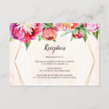 Blommigt Geometric Coral Peony Wedding Reception