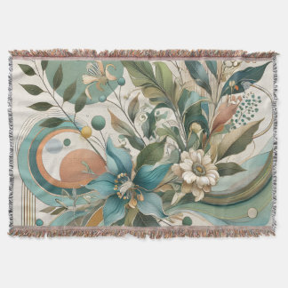 Blommigt Geometric Harmony Blanket Filt
