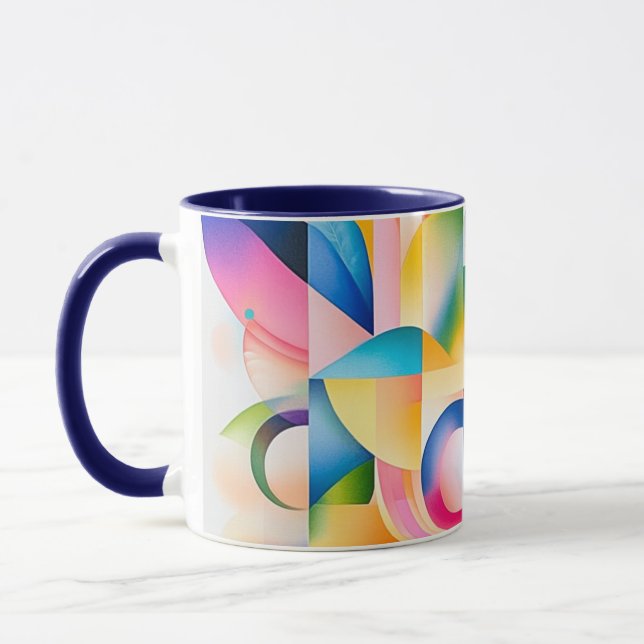 Blommigt Geometric Harmony Mugg (Vänster)