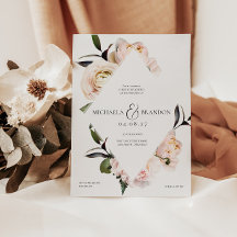 Blommigt Geometric Inbjudningskort för möhippan -