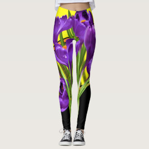 Blommigt/geometrisk design leggings