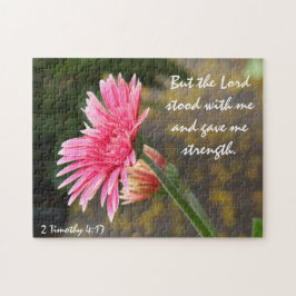 Blommigt (gerbera daisy) med VERSE FRÅN 2 Timothy Pussel