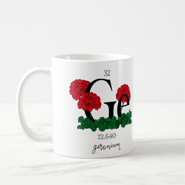 Blommigt Germanium Inslag Kaffemugg (Vänster)