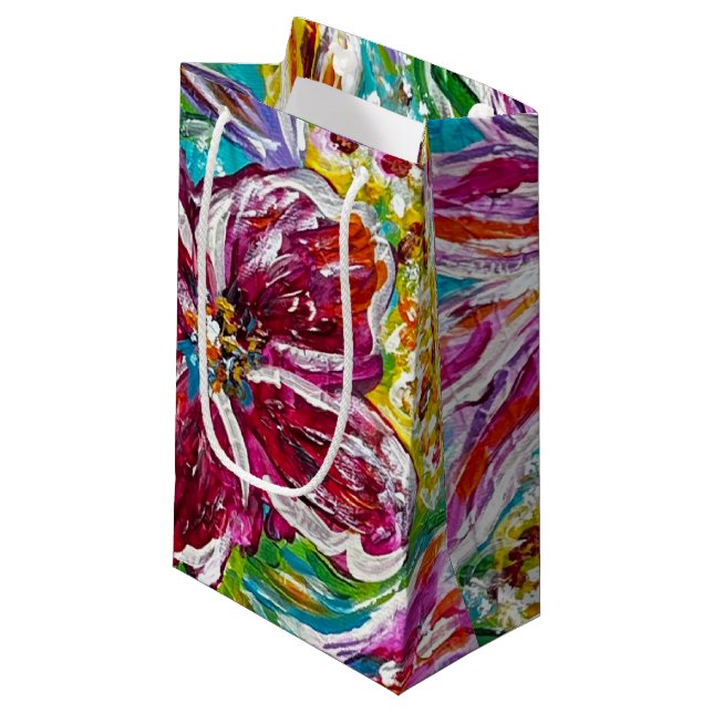 Blommigt Gift Bag (Framsidan Vinklad)