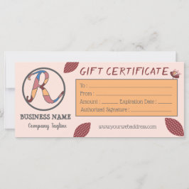 Blommigt Gift-certifikatmall med Logotyp