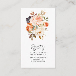 Blommigt Gift-register för Elegant för hösten-Gul Tilläggskort