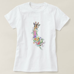 Blommigt Giraffe T-Shirt